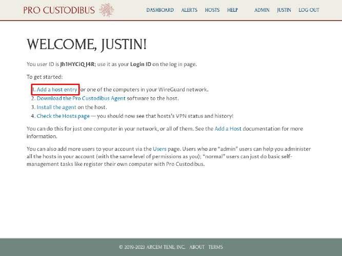 Pro Custodibus Welcome Page