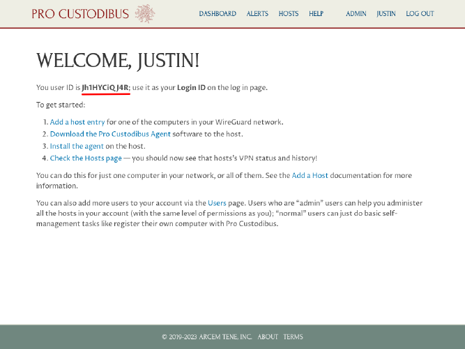 Pro Custodibus Welcome Page