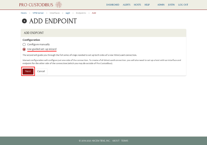 Add Endpoint Page
