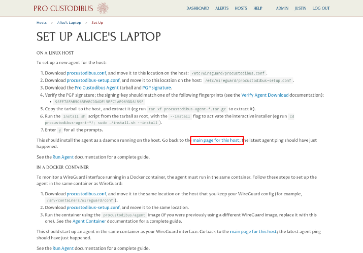 Set Up Alice's Laptop Page