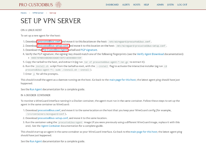 Set Up VPN Server Page