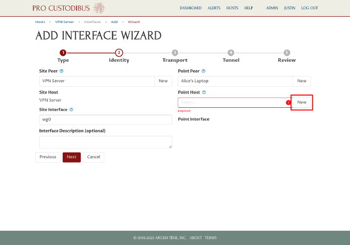 Connection Wizard Identity Step, part 3