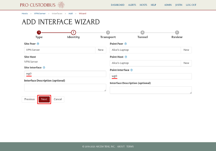 Connection Wizard Identity Step, part 4