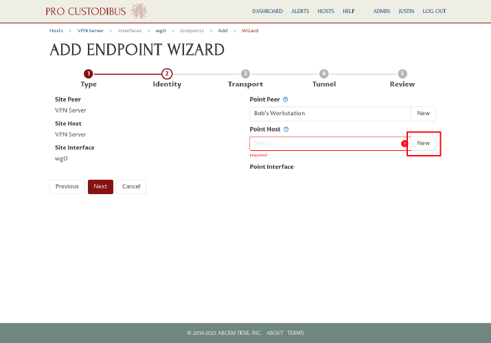 Connection Wizard Identity Step, part 2