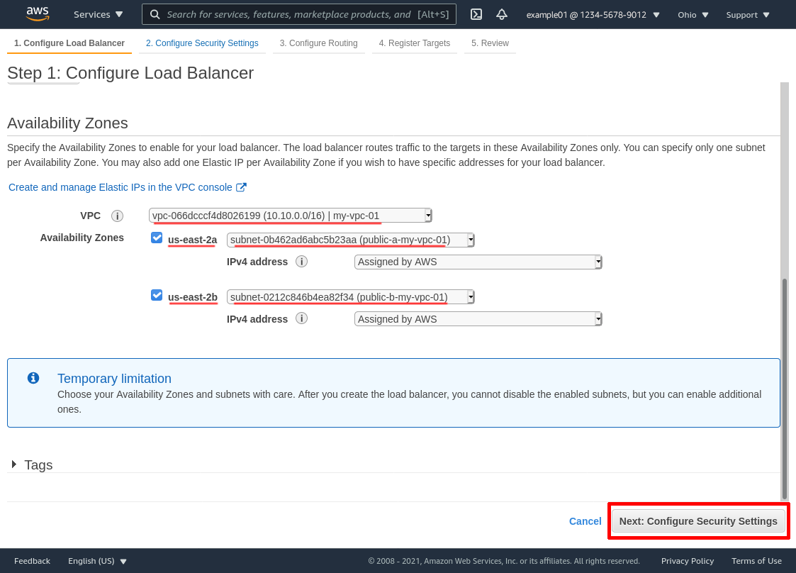 Create ELB Step 1 Pt 2