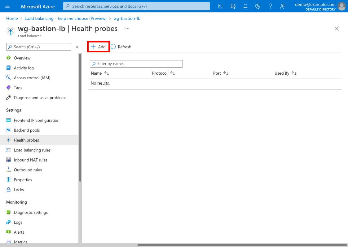 Load balancer: Health probes