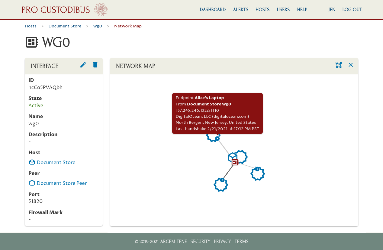 Network Map of a WireGuard Interface