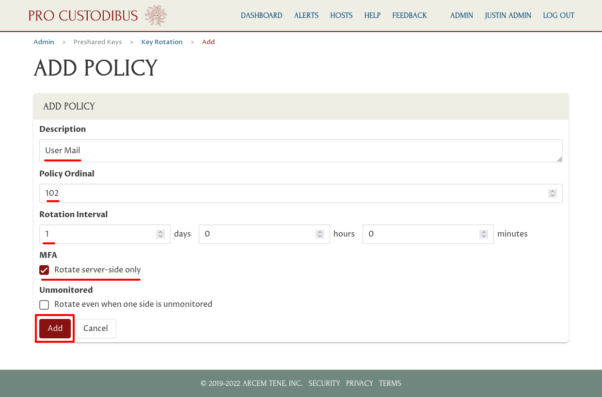 Add Policy Page