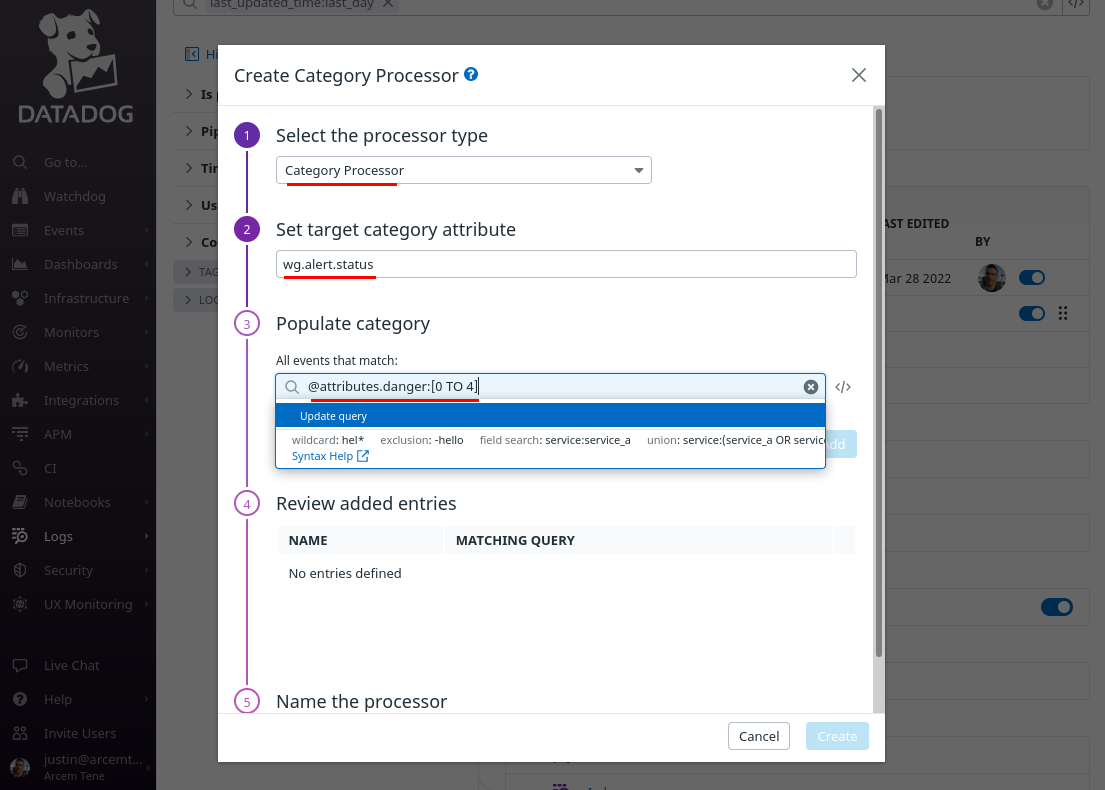 Create Category Processor