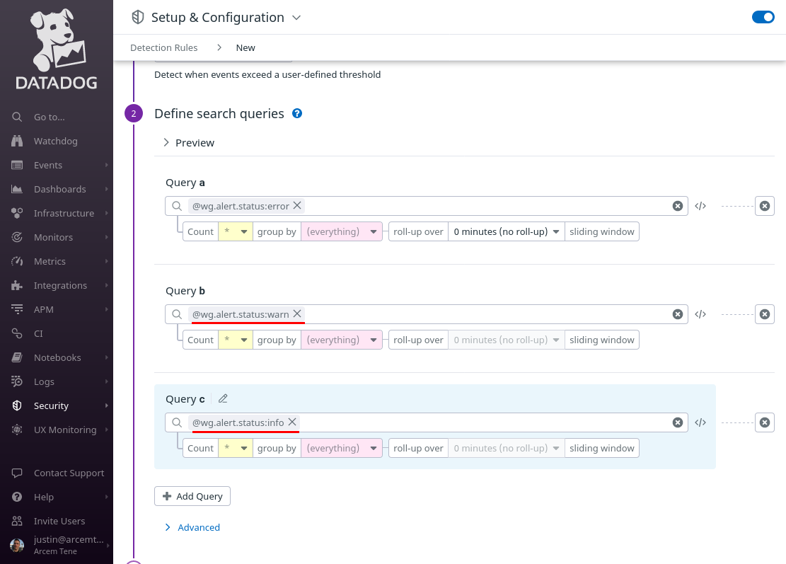 Define Search Queries B & C