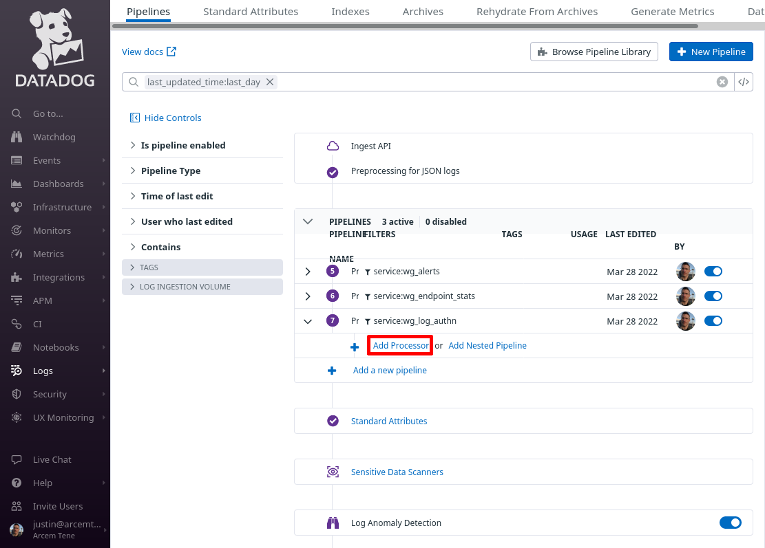 Log Pipelines