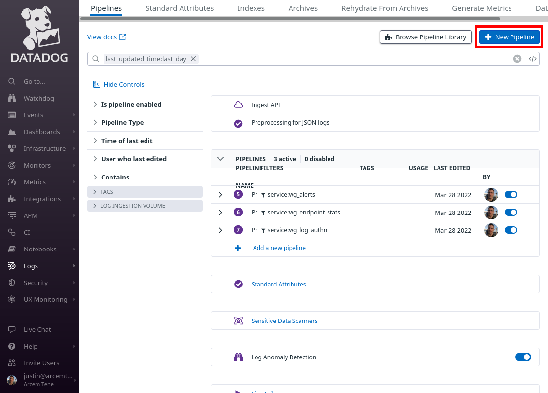 Log Pipelines