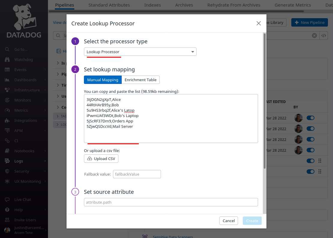 Create Lookup Processor