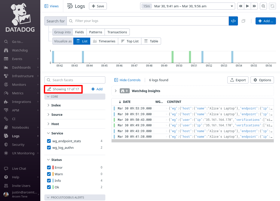 Log Explorer Facets