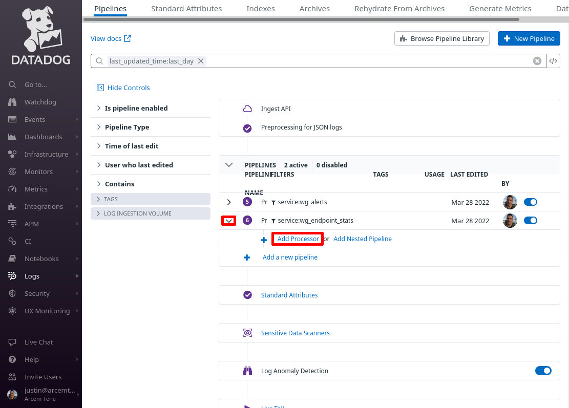 Log Pipelines