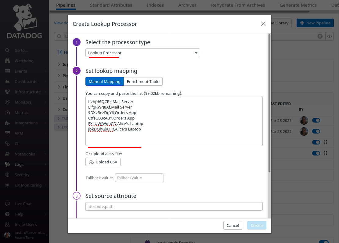 Create Lookup Processor for Host Name