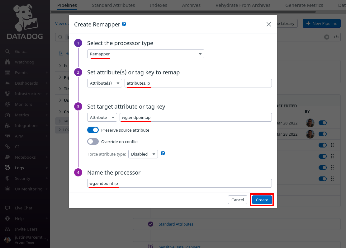 Create Remapper for Endpoint IP