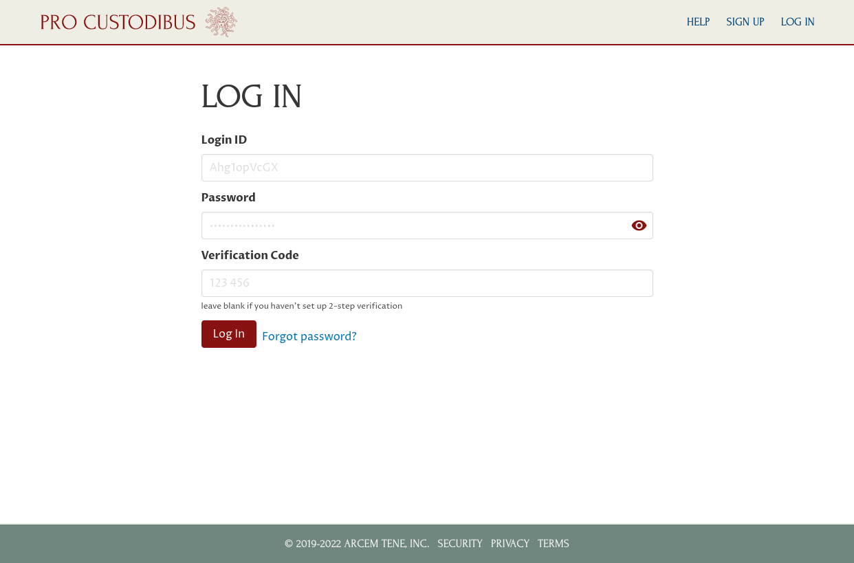 Screenshot of using multi-factor authentication